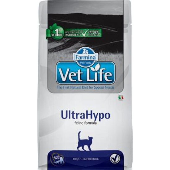 Farmina VetLife UltraHypo Фармина Ультрагипо д/кошек, уп. 400г M005