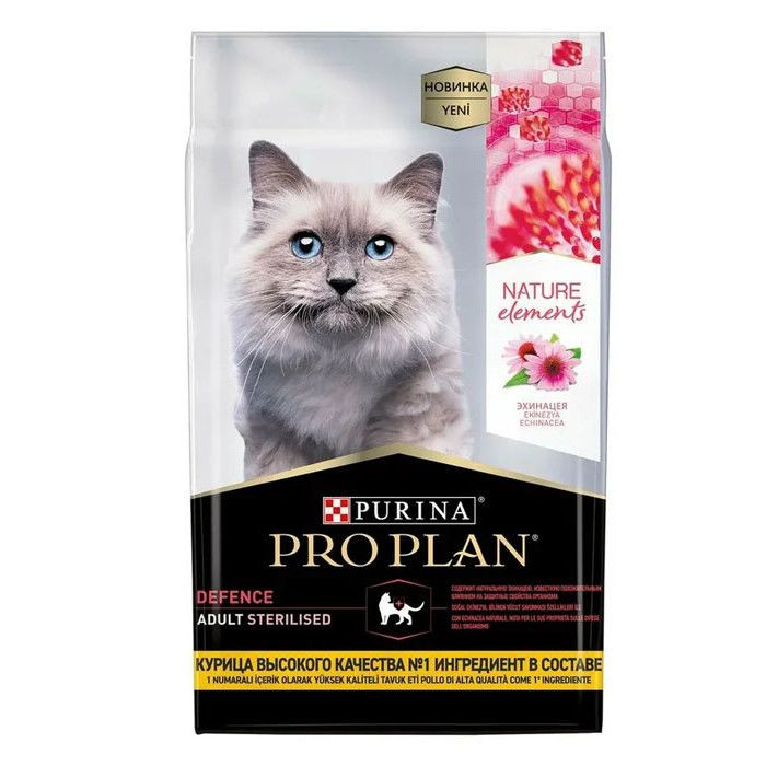 Purina ProPlan Nature Elements Проплан для кастрированных кошек с курицей, 200г