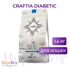 Крафтия корм для кошек Диабетик при сахарном диабете, уп. 1,4 кг